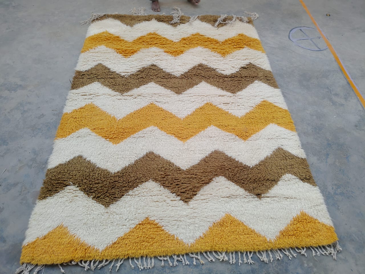 AlfombraWoolBrownYellow