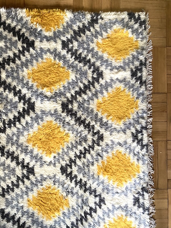 Alfombra Wool Gris Amarillo